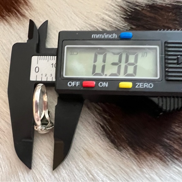 ❤️ White Buffalo Turquoise Teardrop Ring Sz 6.75 Navajo Southwestern Sterling - Picture 13 of 13